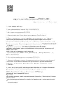 Фото лицензии клиники "Практик на Багратиона" - 1